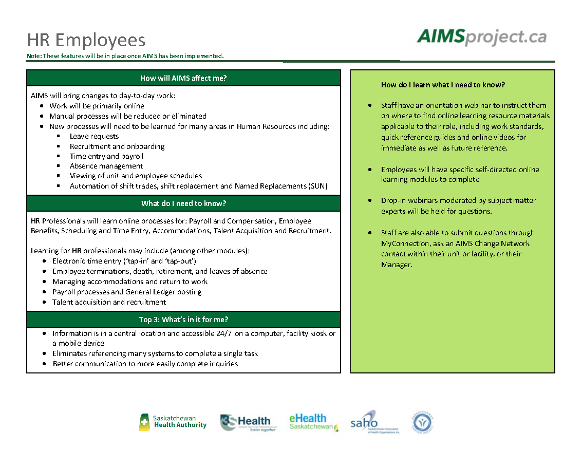 AIMS Learning - Human Resources Employees